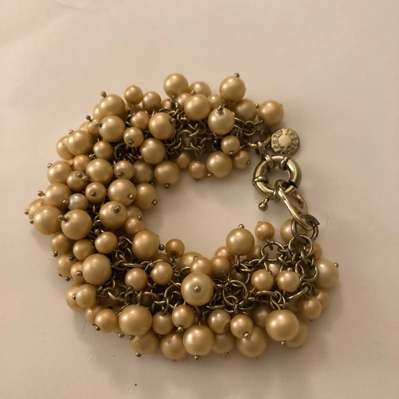 J. Crew Rose Gold Pearl Cluster Bracelet EUC - Picture 5 of 7